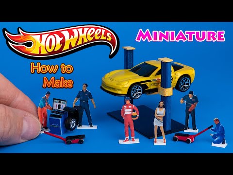 Hot Wheels Car Repair Parking Kits  How to make Realistic Miniature - Tutorial