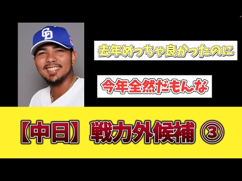 【中日】戦力外候補③