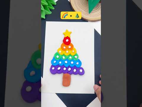 Fun Christmas Craft with Clay #christmas #fun #craft #clay #shorts