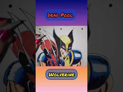 Dibujé a Dead Pool And Wolverine #deadpoolandwolverinemovie #deadpool3 #wolverine #shortvideo