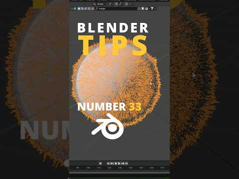 Blender Tips 33 Quick Fur ✔️ #blender #blendertutorial #blender3d #quicktips