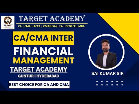 1 CA CMA INTER FM SUBJECT INTRO BY SAI KUMAR SIR #ca #cma #motivation #education #cainterfm #fm