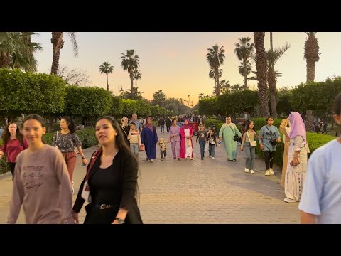 🇲🇦 MARRAKECH MOROCCO WALKING TOUR, EID AL-FITR 2024, MARRAKECH IS PHOTOGRAPHER'S DREAM! 4K HDR