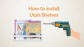 Easy Mounting of a Shelf with Marker Keyhole Bracket - Utah Wall Shelf