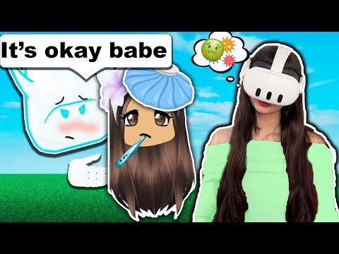 Acting SICK in front of my Boyfriend! (Roblox Vr Hands)