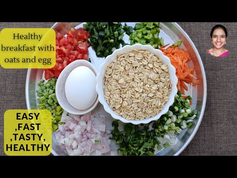 Healthy breakfast with oats || Instant breakfast || Diet breakfast | oats omelette| breakfast recipe