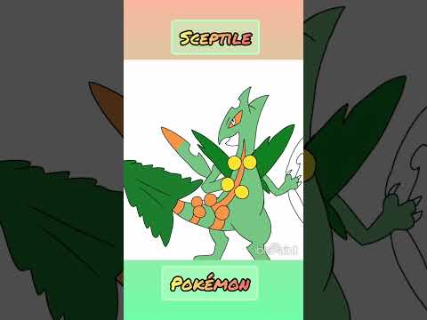 Dibujé a Sceptile #pokemon #pokemongo #ibispaintx #shorts