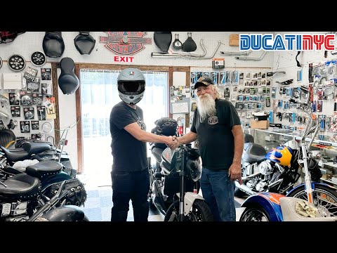 Harley Face Tat - Tennessee Tire Emergency - day 3 part 2 NY to ALABAMA Barber Museum Ride v2117