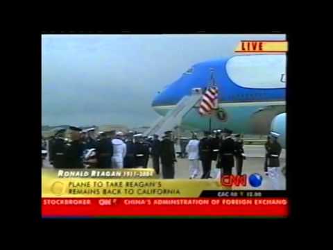 President Reagan casket - Departure Ceremonies in Washington, DC - June 11, 2004