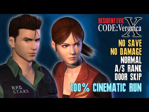 [Resident Evil - CODE: Veronica X] 100% Cinematic, Normal, No Save No Damage, A/S Rank, Door Skip