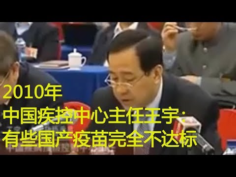 中国疾控中心主任王宇2010年：部分国产疫苗完全不达标