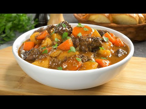 Delicious & Hearty BEEF STEW Recipe | Homestyle BEEF & ROOT VEGETABLES STEW. Recipe by Always Yummy!