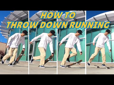 How to get on your board while running (how to throw down)