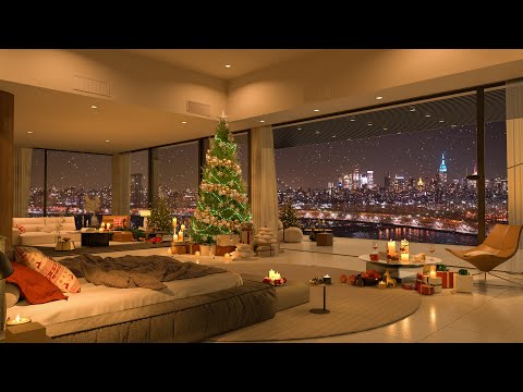 Winter Wonderland Dreams 2025 ❄️ | Cozy City View Bedroom for a Magical Christmas