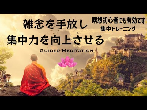 【誘導瞑想】雑念を手放し集中力を向上させる｜瞑想初心者にも有効です