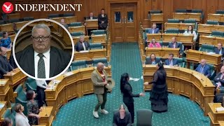 MPs break into 'protest haka' to disrupt New Zealand parliament