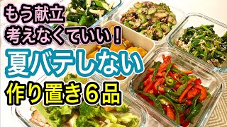 【管理栄養士が考案】夏バテ対策の食材を集めて一気に健康副菜を６品作ります！効果的な食べ方のポイントを解説