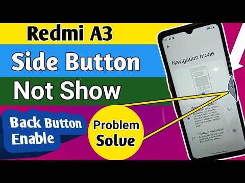 Redmi A3 side back button not show // back button setting