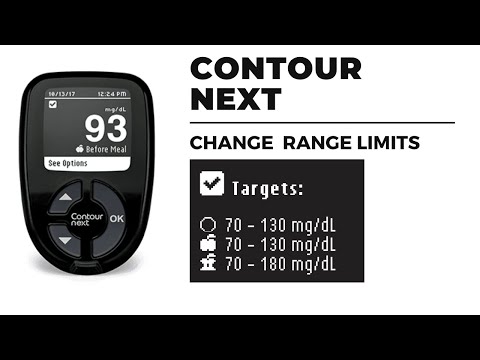 Change pre-set target range Limits in Contour Next Meter