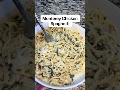 Monterey chicken spaghetti  #dinnerideas #easyrecipe #food ￼