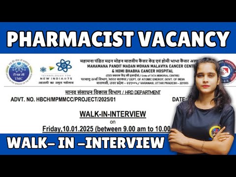 Pharmacist job at Mahamana Pandit Madan Mohan Malaviya Cancer Centre Varanasi Uttar pradesh