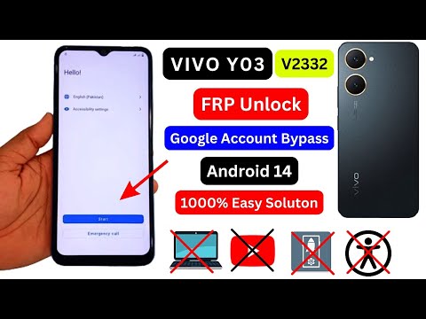 Vivo Y03 (V2332) Frp Bypass Android 14 | Without Pc Google Account Remove | Vivo Y03 FRP Unlock 2024