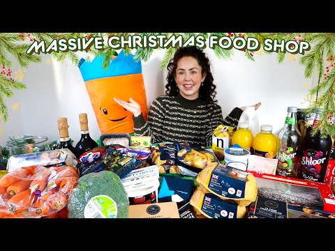 THE BIG CHRISTMAS FOOD SHOP | Aldi M&S Ocado Tesco Christmas Food Haul With prices 2023