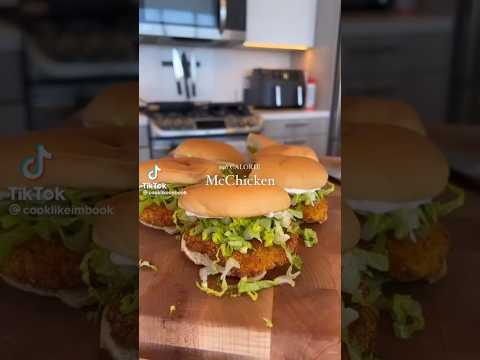 || 196 Calorie McChicken Burger Recipe || #shorts #viral #ytshorts #burger #recipe