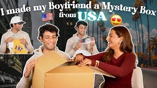 I made My Boyfriend a MYSTERY BOX from USA! His Dream Gifts! 😍@RoamingTreksack | @sarahsarosh