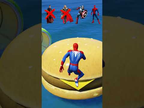 GTA5 - which superheroes is luckier? Ep 197   #spiderman # #gta5  #gta5superhero