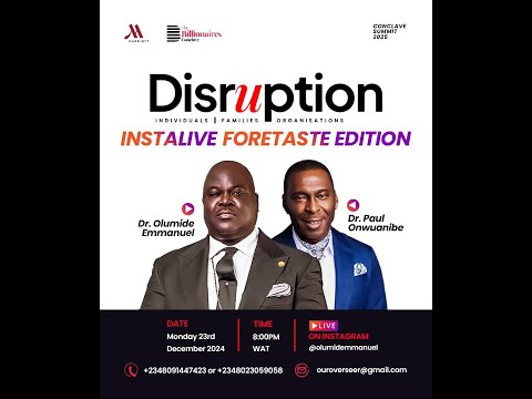 Experience the Disruption: The Conclave Summit 2025 Foretaste! - Olumide Emmanuel & Paul Onwuanibe