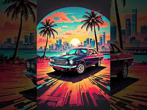 Synthwave 80s style