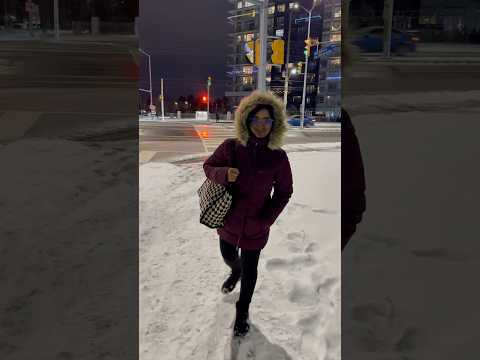 Come lets walk on the snow ❄️ #shortsfeed #ytshortsvideo #canadiantamilvlogs #canadalifevlogs #viral