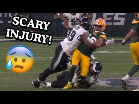 Jordan Love KNEE INJURY 😳 Packers Vs Eagles 2024 highlights