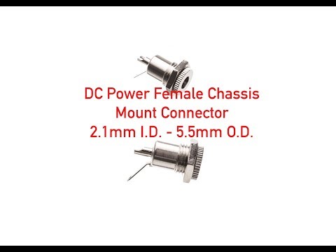 DC Power Female Chassis Mount Connector - 2.1mm I.D. - 5.5mm O.D. P#978