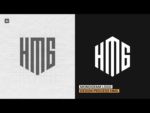 Easy Monogram Logo Design Process | HMG Logo Design | Adobe Illustrator Tutorial