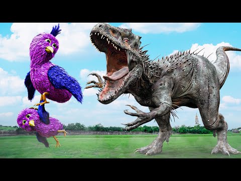 T-Rex VS Opila Bird's - Special Part #740 - Jurassic World Fan Movie | Giant Mouth Monster Animation