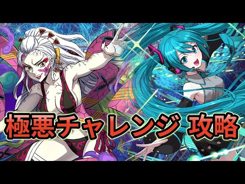 【極悪チャレンジ】メルエム × ピトー（堕姫 + 初音ミク） 編成❗️ #パズドラ #極悪チャレンジ #初音ミク