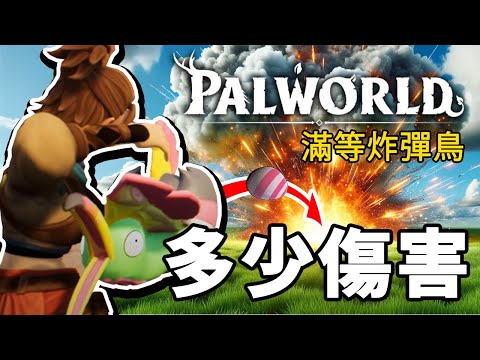 我合成了滿等炸彈鳥💣看看一發多少傷害【Palworld】幻獸帕魯