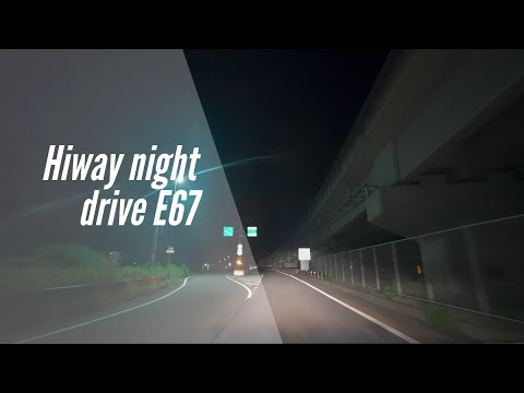 [4K HDR]High way night drive E67 夜の高速道路を走る 中部縦貫道編