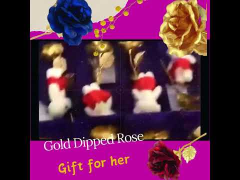 Gold Dipped Rose, Golden Roses Gifts for Women on Valentines Day #giftsforher #valentinegift