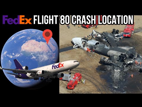 Where did FedEx Flight 80 Crash? Google Earth 🌍