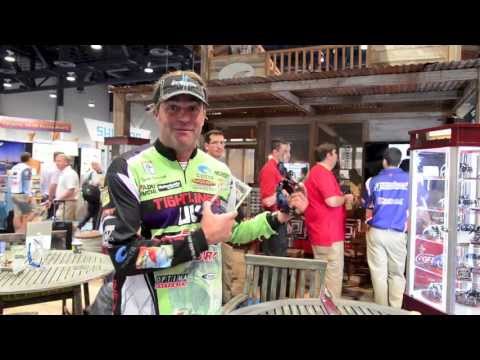 Pro Angler Byron Velvick rolls out the new Tuna Alley Optics from Costa Del Mar at ICAST 2013