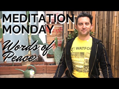 Monday Meditation - Words of Peace.    (Parsha Korach). #Meditation #MeditationMonday #Yoga #Peace