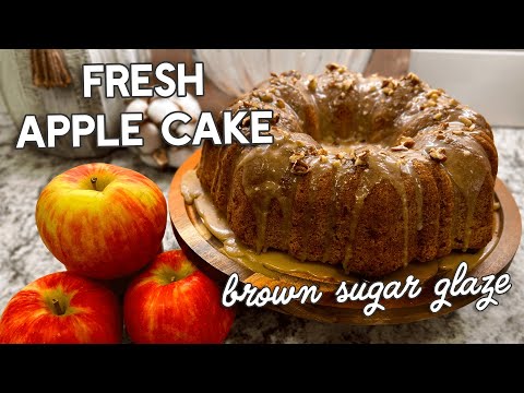 Fresh Apple Cake with Brown Sugar Glaze | Perfect Fall Dessert