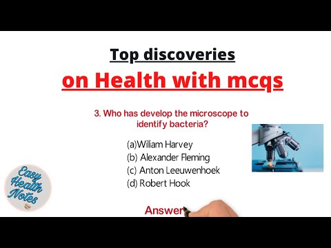 Health Quiz Top Discoveries on health।।  Important MCQs with answers