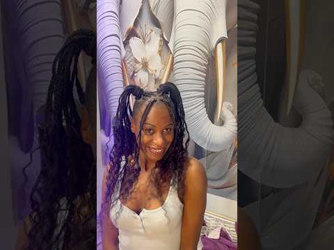 Knotless Box braids hairstyles tutorial with human hair #braidstyles #braids #shorts #hairstyle