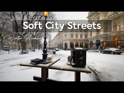 Soft City Streets ~ Visit Cafe Hub in Winter Avenue with Cozy Jazz & Coffee Brewing Sounds 🪔🧣