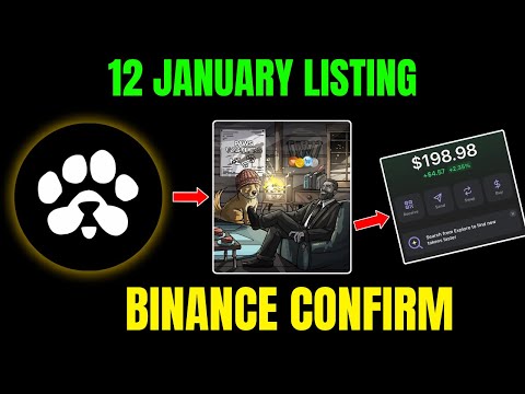 PAWS Token Listing Confirmed on January 12 || Binance Withdrawal Guide ||