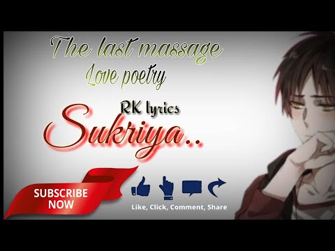 Sukriya_|_The_last_message_|_Inspired_From_Bol_Poetry |_hindi_love_poetry_|_RK_lyrics_|_Aryan_||